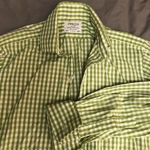 T.M. Lewin gingham dress shirt size 14.5